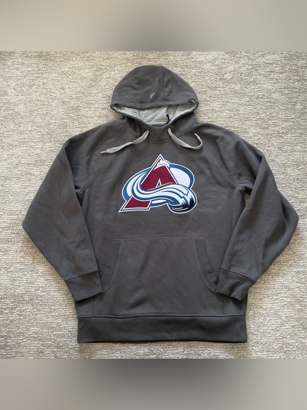 Colorado Avalanche Antigua Pullover Hoodie Sweatshirt Mens Large Gray Fleece